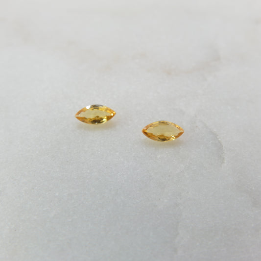 Zafiros Amarillo PAR - 0.31 ct  - 5x2.4x1.55 mm